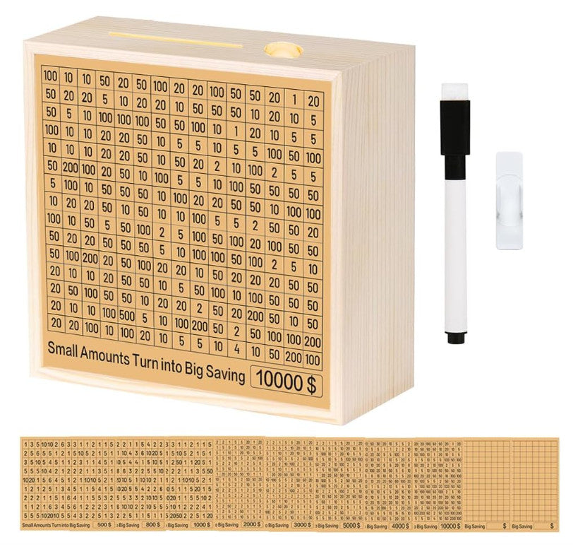 Best Selling Cash Vault Money Savings Box 10000 Savings Challenge Box Piggy Bank for Adults Kids