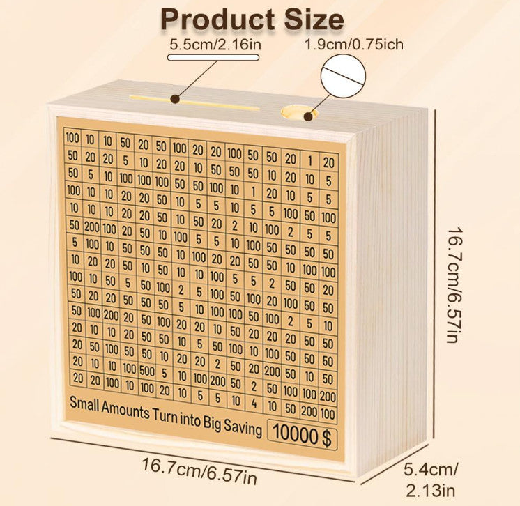 Best Selling Cash Vault Money Savings Box 10000 Savings Challenge Box Piggy Bank for Adults Kids