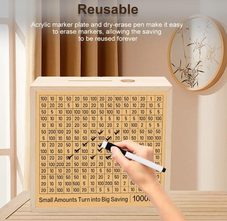 Best Selling Cash Vault Money Savings Box 10000 Savings Challenge Box Piggy Bank for Adults Kids